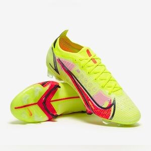 Nike Vapor 14 Elite FG, Volt/ Bright Crimson Black, Soccer cleats Size M 9, NWOT
